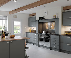 Ely Shown in Cadet Grey Traditional Kitchens