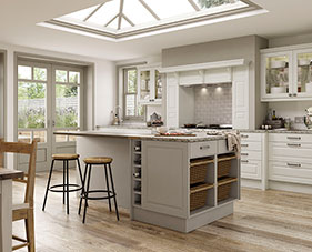 Newbury Shown in Ivory Cashmere Traditional Kitchens