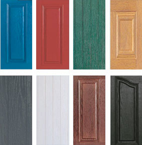 Colour range of composite doors