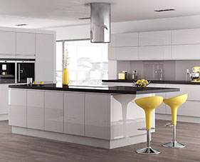 Handleless White Contemporary Kitchens