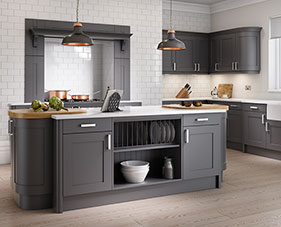Painted Matt Shaker Anthracite Traditional Kitchens