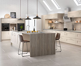 Shaker Woodgrain Stone Traditional Kitchens